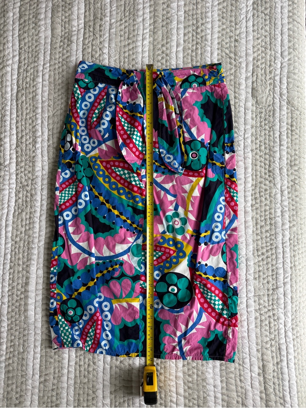 Vibrant Retro Floral Skirt in Pink, Blue & Green, Size 8 - Picture 4 of 6